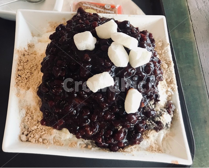 팥빙수,떡,콩가루,팥,여름,우유빙수,빙수,간식,달콤