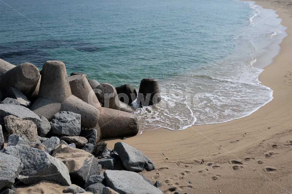 해변,해수욕장,테트라포드,바다,파도,물거품,모래사장,풍경,경치,경관