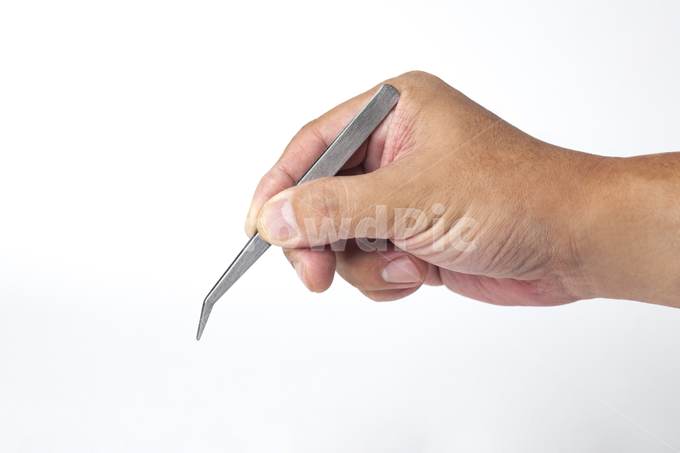 남자,산업,핀셋,사람,엄지,손,손가락,엄지손가락,손동작,손목,신체부위,누끼,흰색,화이트,동작,제스처,팔목,백그라운드,신체,집다,족집게,지적하다,규제,뽑다,잡다,찍다,세밀,도구,스틸