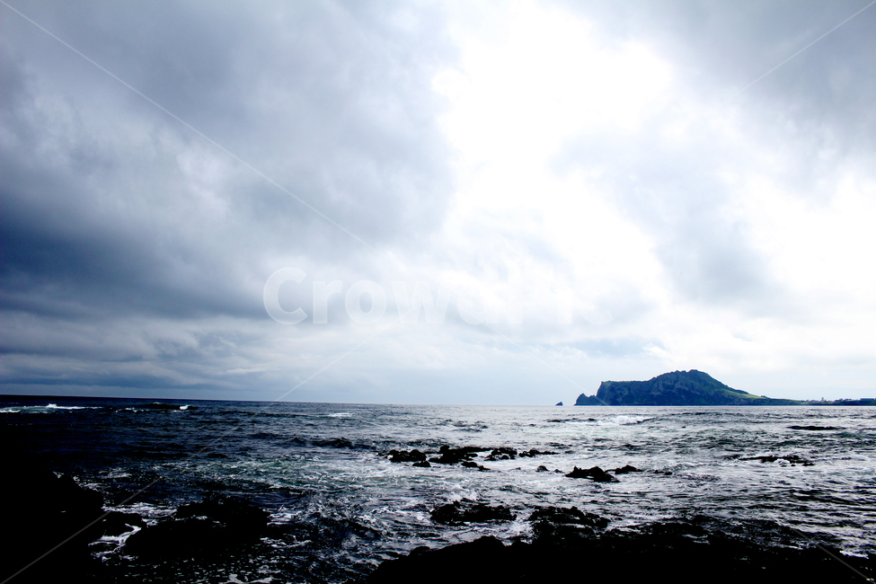 제주도,성산일출봉,구름,흐림,바다,바람