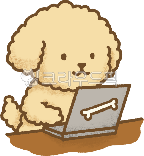 Puppy,cute,computer,illustration,cute puppy,cafe dog,dog cafe,puppy character,warm color palette,cafe illustration,animal illustration,puppy drawing,freelancer,digital nomad,laptop,workingdog,home office,freelance,cafe,pet cafe,poodle,