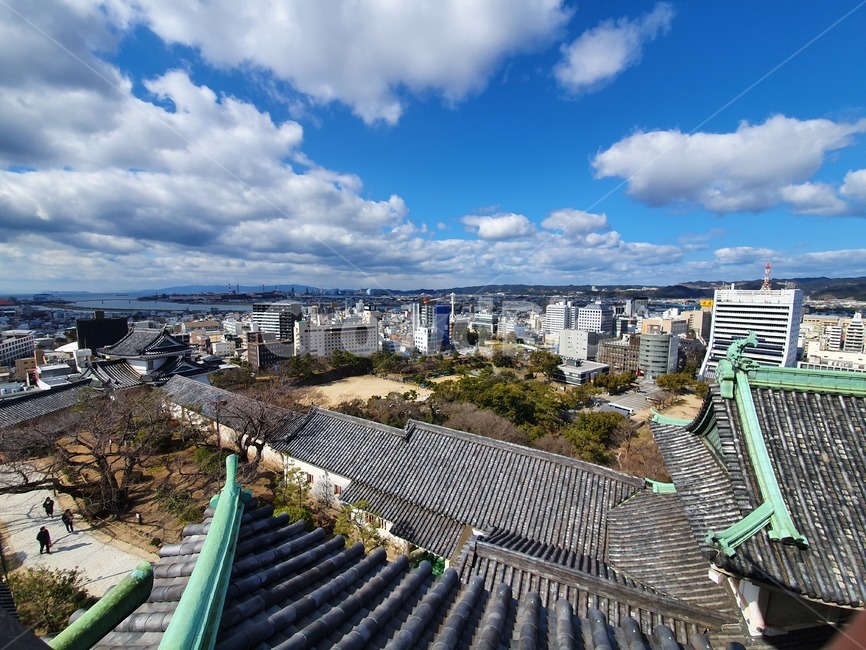 경치,풍경,scenery,landscpale,도심,도시,옥외,하늘,castle,천수각