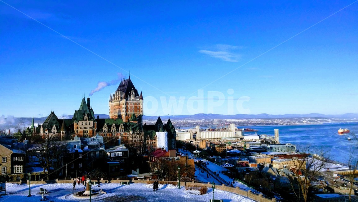 건축물,building,spire,architecture,건물,tower,도시,city,캐나다,퀘벡,fairmontlechâteaufrontenac,호텔,호텔페어몬트,페어몬트,페어몬트호텔,겨울,계절,winter,season,도시,풍경,city,landscape,해외,외국,세계,foreign,oversea,world,세계도시풍경,해외도시풍경,외국도시풍경,world cityscape