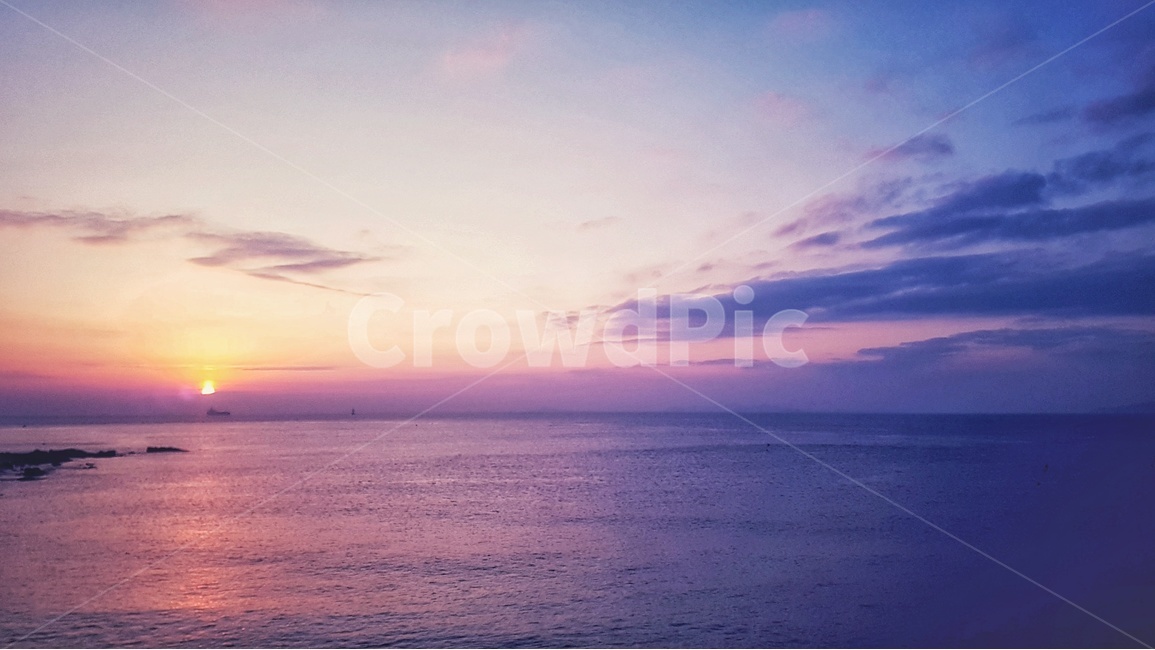 바다,노을,하늘,석양,구름,자연,풍경,nature,landscape,색깔,색상,색채,색감,color sense,color sensitivity,feeling of color,outdoors,옥외,sky,horizon,수평선