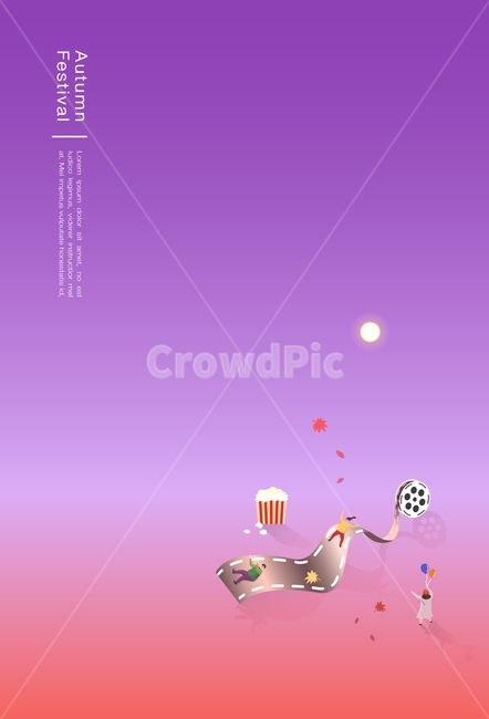 가을,감성,풍경,미니멀,영화,영화제,풍선,팝콘,일러스트,시즌,축제,행사,배경,백그라운드,사람,낙엽,계절,분위기,오브젝트,미니,가을,계절,fall,autumn,season,그래픽,일러스트레이션,graphic,illustration