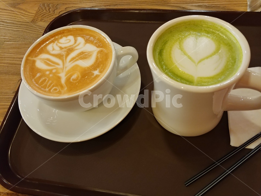 커피,카페,카페라떼,그린티라떼,라떼아트,하트,장미,커피,카페,coffee,cafe