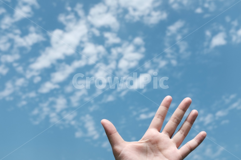 하늘,구름,하늘색,손,구름모양