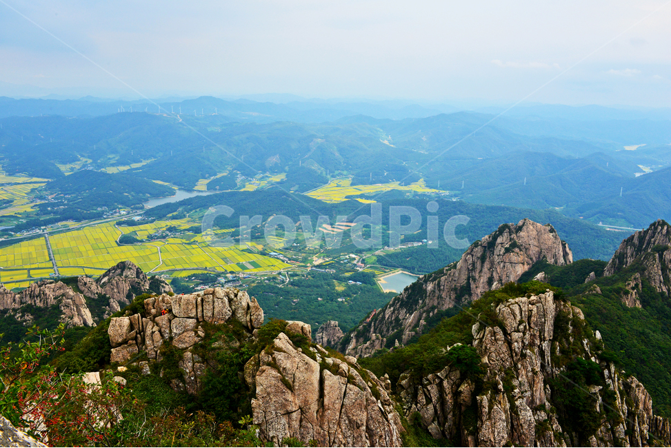 cliff,낭떠러지,nature,자연,outdoors,옥외,mountainrange,산맥,mountain,산,slope,경사,scenery,풍경,landscape,경치,영암,월출산,공원,국립공원,들녁,영암들녁,농사,농업,농경지,경작
