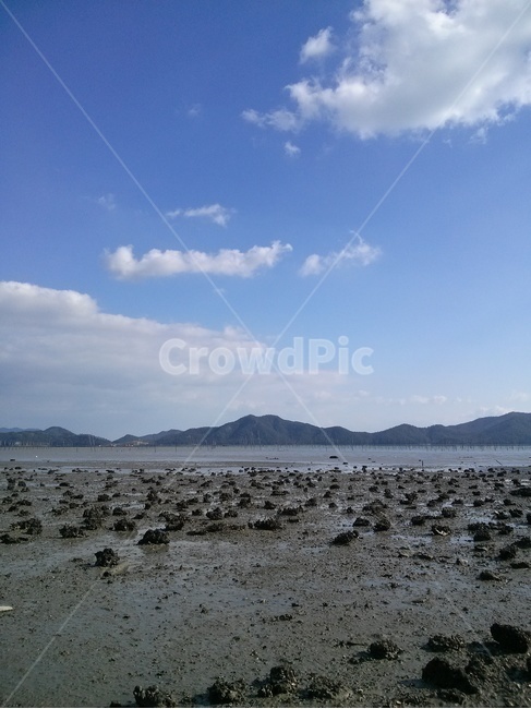 자연,nature,갯벌,바다,구름,하늘,sky