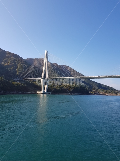 하늘,바다,경계,자연,다리,bridge