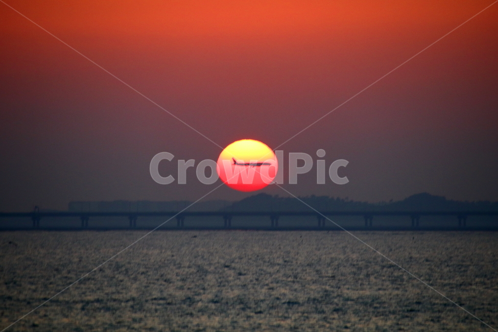 석양,노을,풍경,바다,항공기,자연,풍경,nature,landscape,outdoors,옥외,sky,하늘,dawn,새벽,red sky,붉은 하늘,dusk,황혼,sunset,일몰