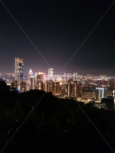야경,대만,타이페이,샹산,건물