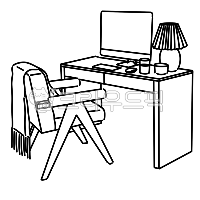 인테리어,인테리어드로잉,가구일러스트,인테리어일러스트,테이블,책상,의자,소스,디자인소스,furniture,가구,table,desk,computer,컴퓨터