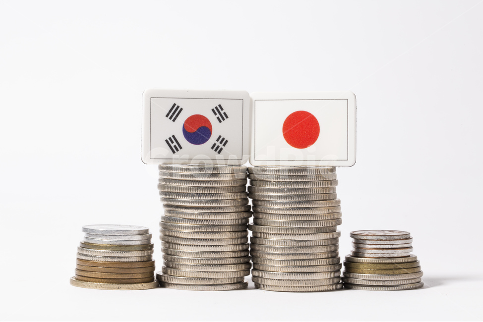 돈,금융,경제,머니,동전,한국,일본,국기,무역전쟁,금융,돈,finance,banking,money