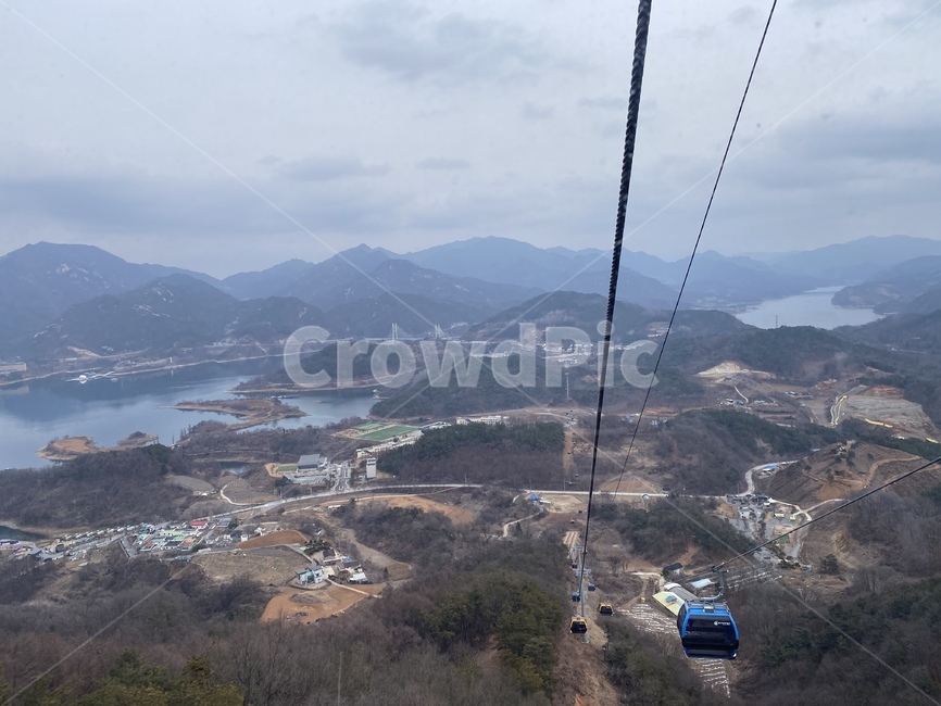자연,케이블카,호수,경치,뷰,풍경,nature