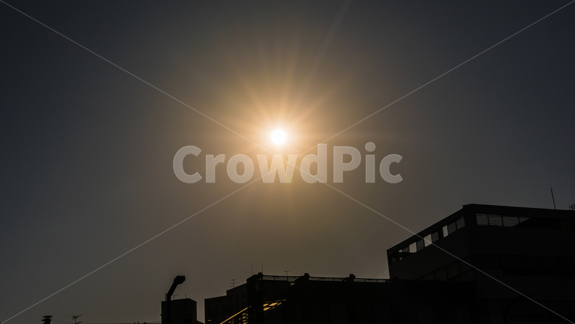 해질녘,태양,해,빛번짐,일몰,도시,풍경,city,landscape,실루엣,그림자,silhouette,shadow,flare,플레어,light,빛,sunlight,햇빛