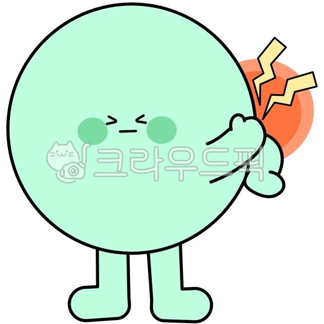 어깨결림,오십견,통증,고통,아픔,도형,도형케릭터,모양,마스코트,모양캐릭터