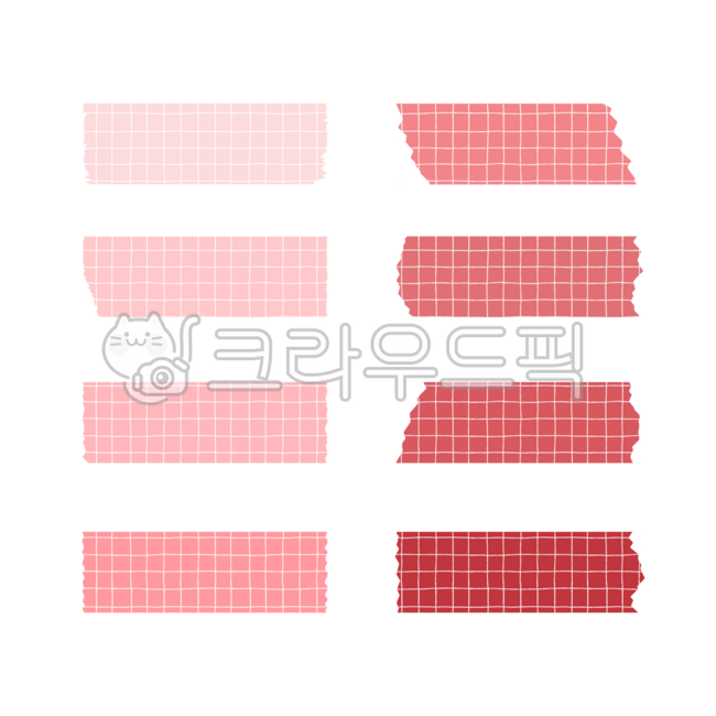 마테,마스킹테이프,테이프,굿노트,다꾸,png,누끼,체크,핑크,레드