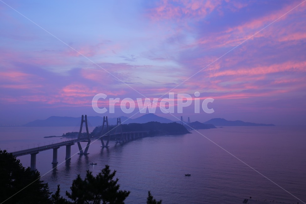 거가대교,일출,아침하늘,구름,바다,sea,cloud