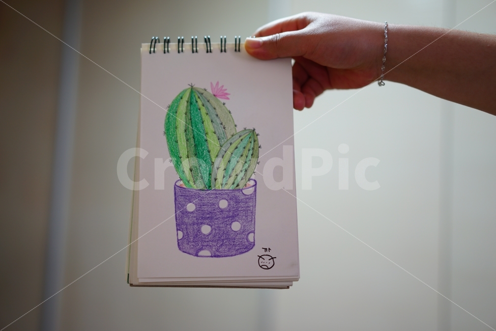 선인장,손그림,그림,금손,능력자,아트,미술,스케치,그리기,취미,스케치북,솜씨,손,취미생활,낙서,귀여움,사람,인물,인간,human,person,신체일부,몸,body,예술,art