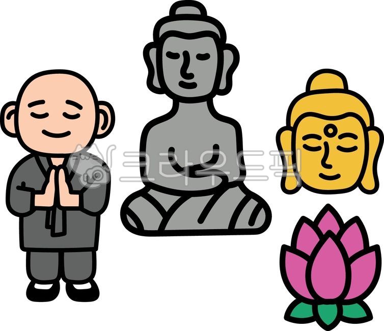 불교,불교일러스트,부처,부처님,절,스님,종교,연꽃