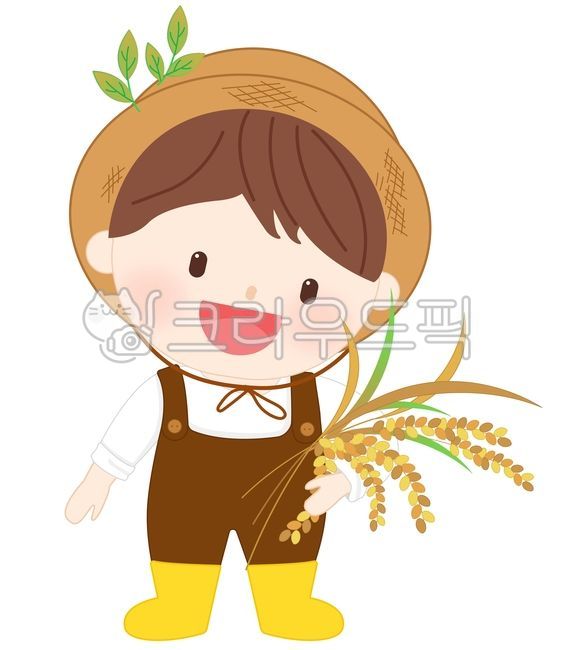 four seasons,fall environment design,occupation,returning to the village,kindergartener,infant,Harvest,kindergarten material,red,fall image,mountain,leaves,suspenders,drawing,season,hat,grain,harvest illustration,farmer illustration,straw,warm,field,dayca