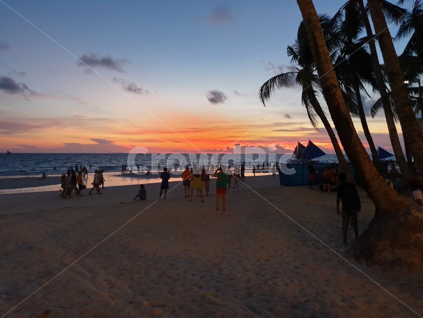 보라카이,바다,노을,해변가,저녁,beach,sea,boracay