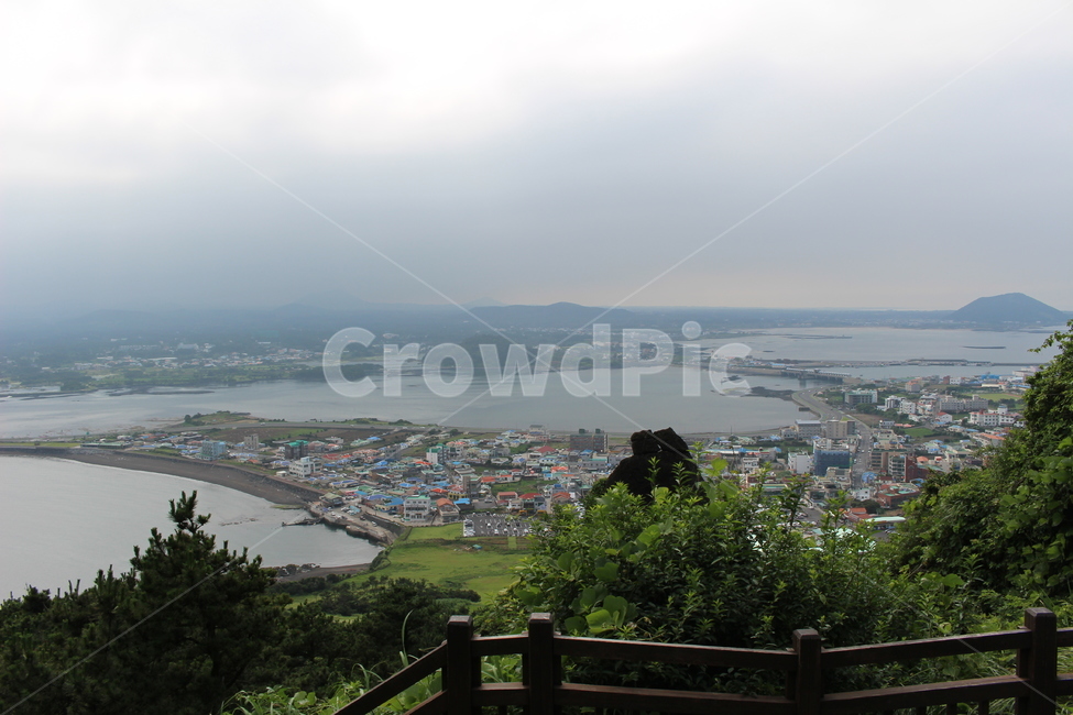 정상,제주도,섬,마을,바다