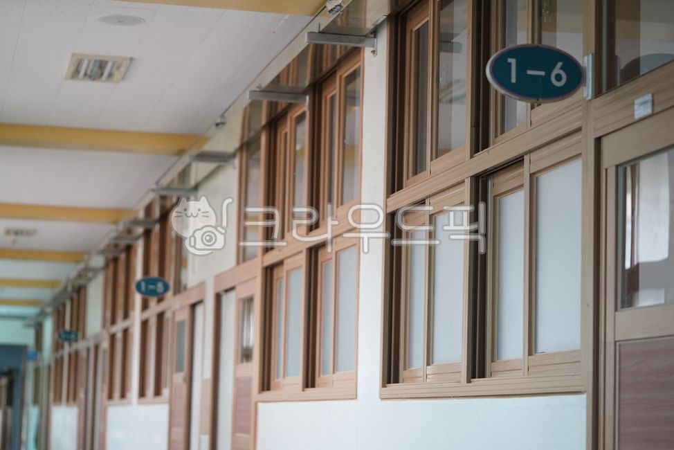 corridor,sign,classroom,inside,number,school,wood,window,by the window