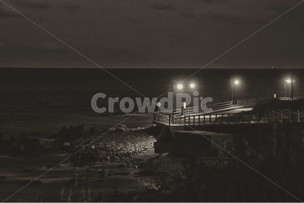 밤바다,가로등,자전거도로,자전거,도로,야경,밤,바다,beach,sea,nightscape,night,road