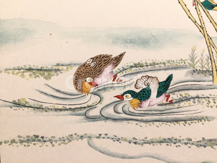 원앙,원앙그림,민화,한국화,새그림