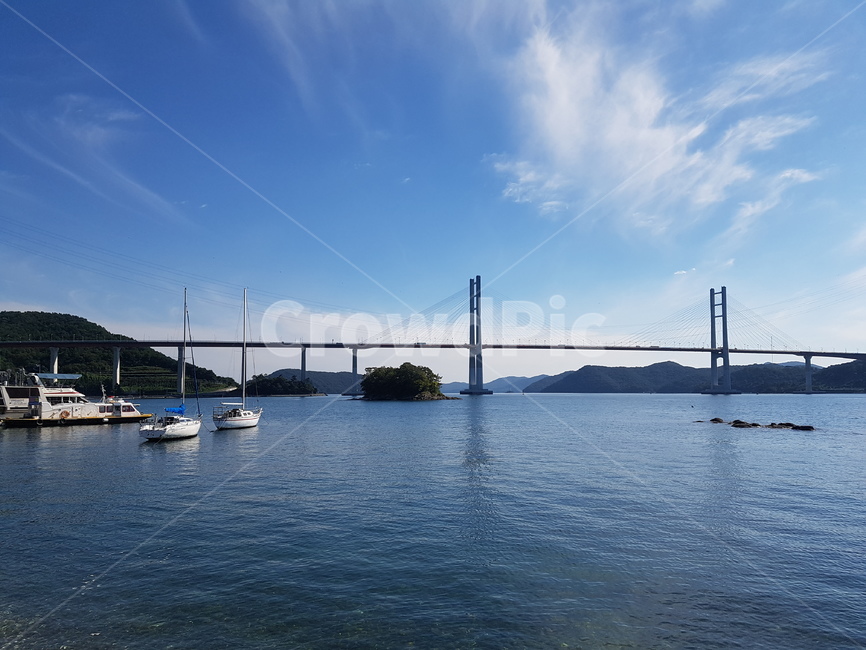 바다,마창대교,하늘,자연,풍경,자연,풍경,nature,landscape,boat,보트,transportation,교통,vehicle,차량,watercraft,선박