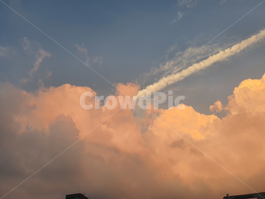 하늘,구름,sky,비행운,뭉게구름,자연,contrail,nature