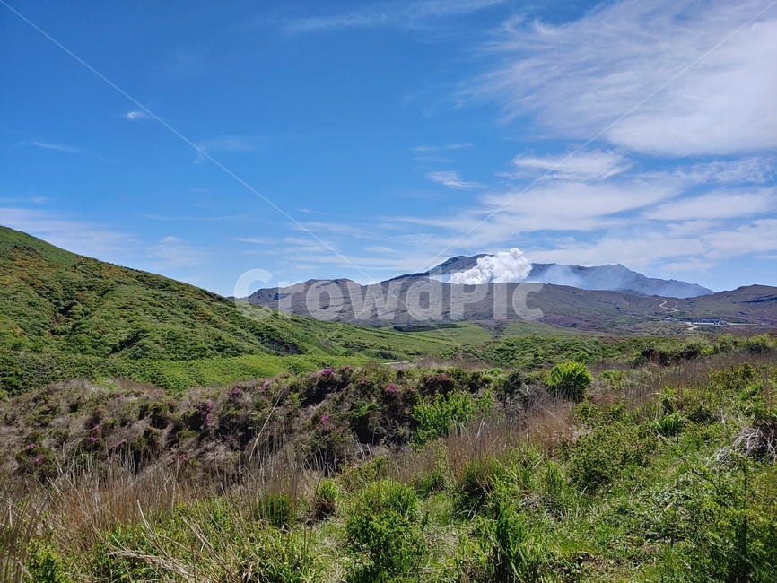 분화구,화산,활화산,하늘,분화,자연,풍경,nature,landscape,outdoors,옥외,hill,언덕