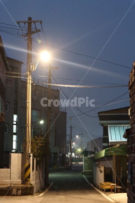 가로등,골목길,저녁,퇴근길,evening
