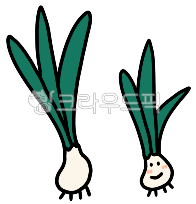 대파, 대파캐릭터, 대파일러스트, 야채일러스트, 채소캐릭터, 사진,이미지,일러스트,캘리그라피 - 소소사사 드로잉작가