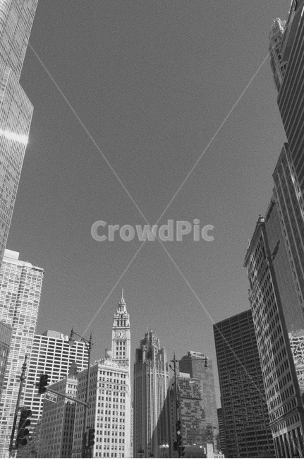 도시,시카고,흑백,건물,chicago,빌딩,하늘