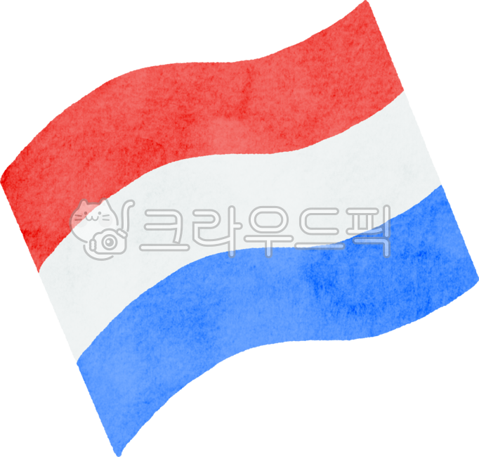 manijun,국기,룩셈부르크,삼색기,빨강,하양,하늘색,베네룩스,유럽연합,작은국가,일러스트,수채화,손그림,펄럭이는,국가,상징