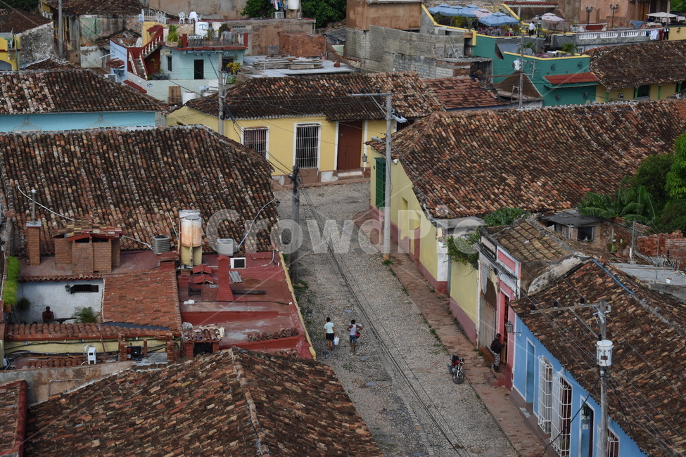 쿠바,빈티지,마을,트리니다드,지붕,동네,cuba,vintage,village,trinidad,roof