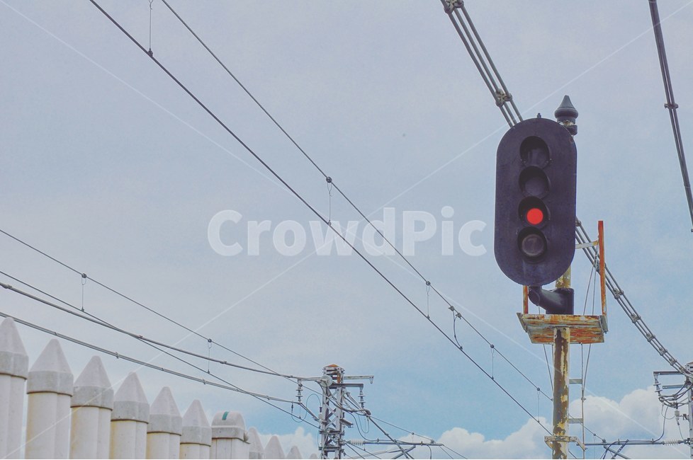 신호등,지하철,2호선,빨간불,가을,하늘,전선,정지,교통,교통수단,traffic,transportation,traffic light,light,빛