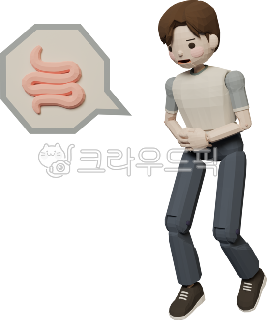 3d, 사람, 남자, 남성, 통증, 사진,이미지,일러스트,캘리그라피 - 은토끼작가