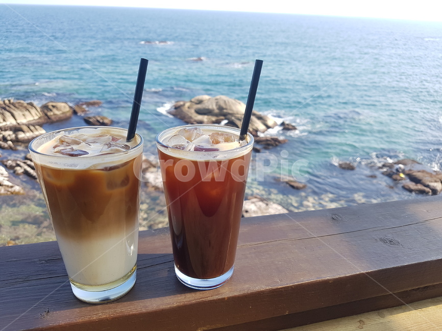 커피,바다,아메리카노,라떼,힐링,커피,카페,coffee,cafe