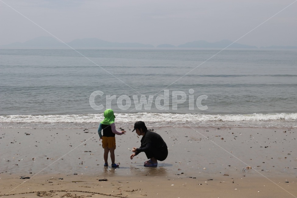 바다,자월도,엄마와아이,서해바다,갯벌,해변,바다,beach,sea,사람,인물,인간,human,person,가족,패밀리,family
