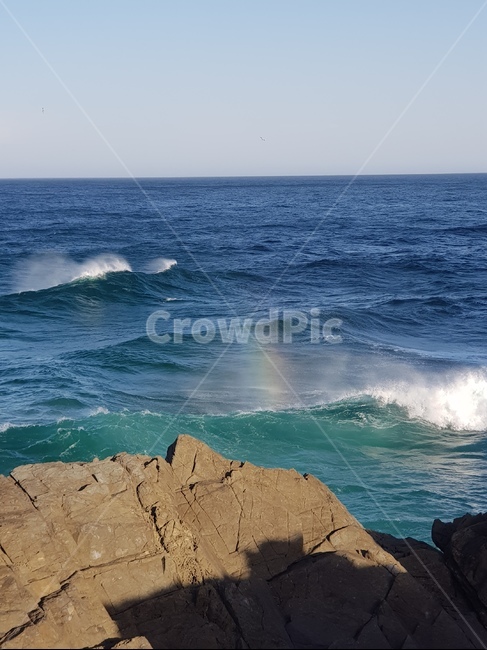 파도,절경,호주,바이런베이,무지개,절벽,바다