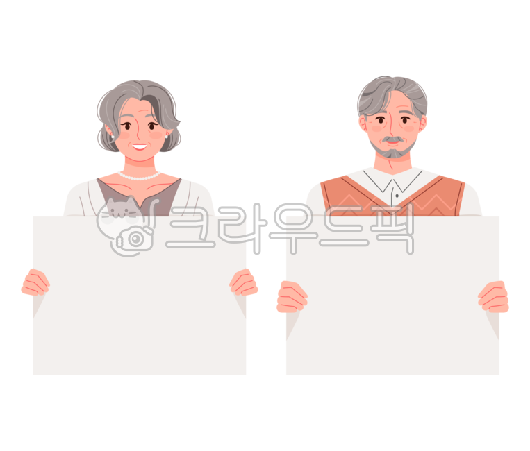 couple,text box,smile,presentation,holding,old man,character,paper,grandma,cardboard,grandfather,man,female,hard board,bean,hand,smiling,Character,business,men and women,png,banner,emptied,message,old couple,White,background,person,old age,illustration,sh