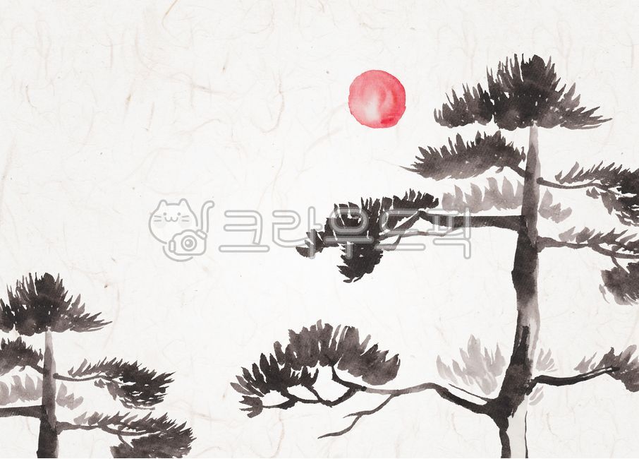 수묵화,동양화,한국화,배경,백그라운드,일러스트,일러스트레이션,그림,드로잉,수작업,새해,신년,연하장,설,설날,추석,한가위,명절,대보름,정월대보름,한국,한국문화,전통,한국전통,한지,나무,식물,소나무,해,태양,자연,ink,painting,oriental,drawing,illustration,background,poster,new,year,card,korea,korean,traditional,tradition,day,holiday,asia,asian,paper,chuseok,midautumn,pine,tree,fir,sun,nature,plant