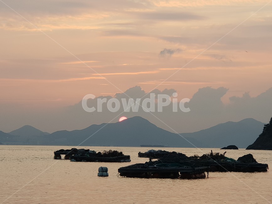 자연,바다,sea,노을,양식장