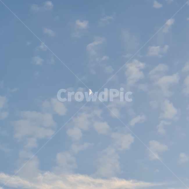 nature,자연,달,구름,cloud,하늘,스카이,sky,날씨,moon,초승달