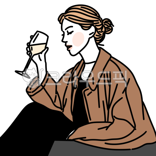 People illustration,Character,pose,sauce,line drawing,person drawing,Fashion illustration,winter fashion,person,natural pose,drawing,drinking wine,female,design source