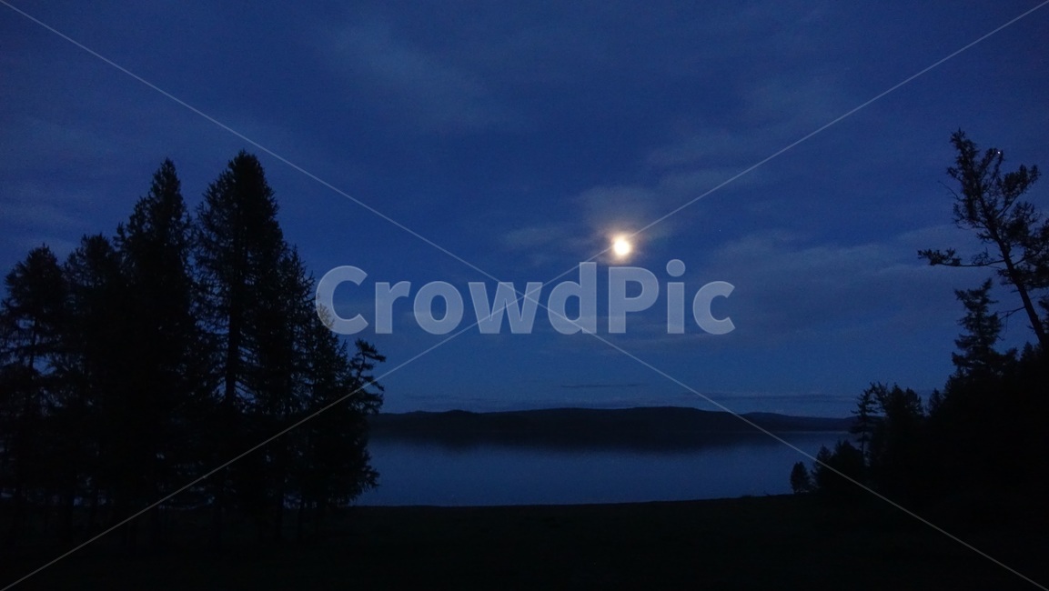 자연,nature,밤,dusk,저녁,푸른밤,숲,호수,lake,forest,몽골,몽고,MONGOLIA,홉스굴